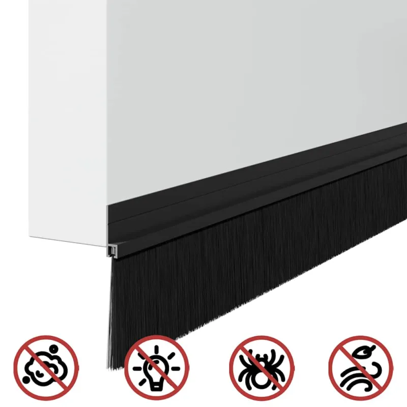 Savarankiškai klijuojami durų šepetėlių sandarikliai 6 pcs