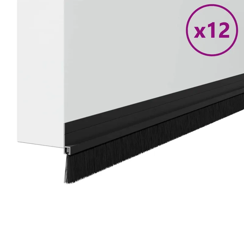 Savarankiškai klijuojami durų šepetėlių sandarikliai 12 pcs