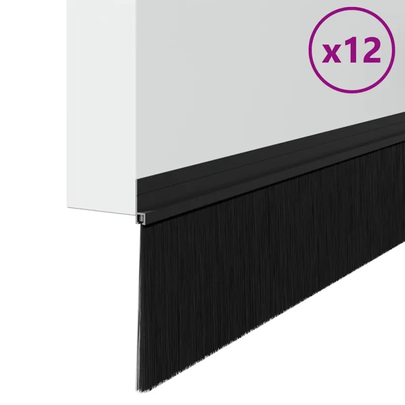Savarankiškai klijuojami durų šepetėlių sandarikliai 12 pcs
