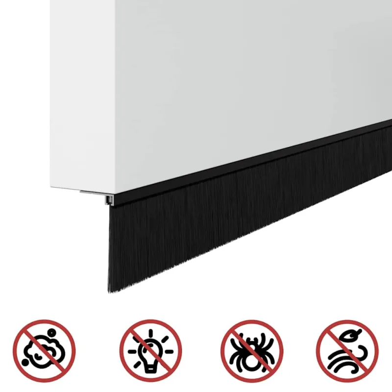 Savarankiškai klijuojami durų šepetėlių sandarikliai 6 pcs