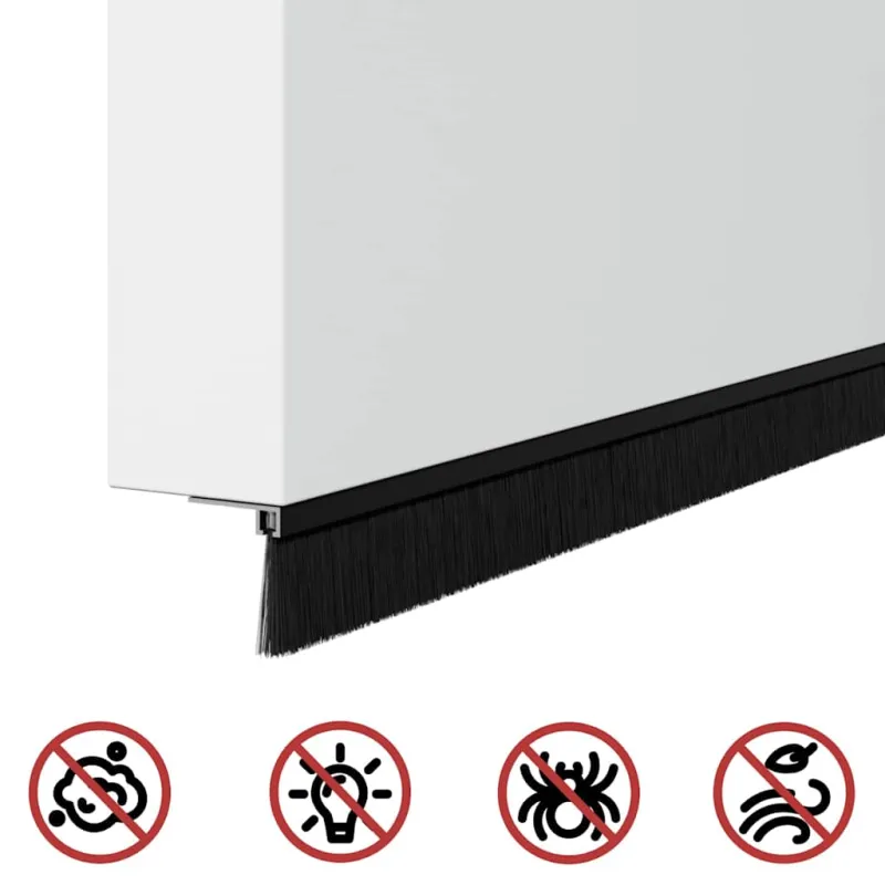 Savarankiškai klijuojami durų šepetėlių sandarikliai 12 pcs