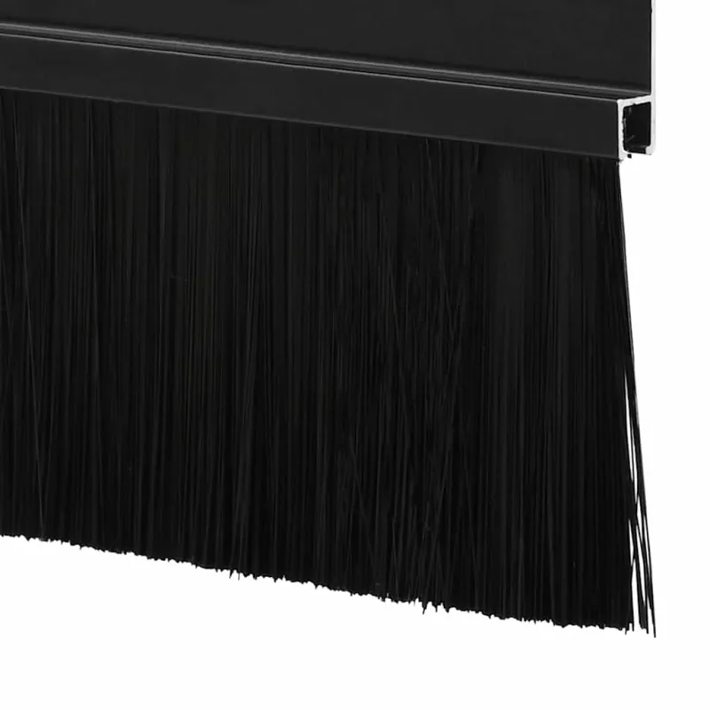 Sukabinamų durų šepetėlių sandarikliai 2 pcs Juoda 100 cm
