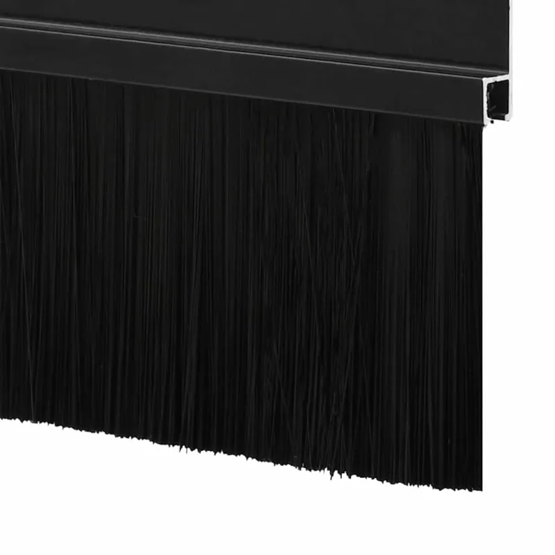 Sukabinamų durų šepetėlių sandarikliai 2 pcs Juoda 100 cm