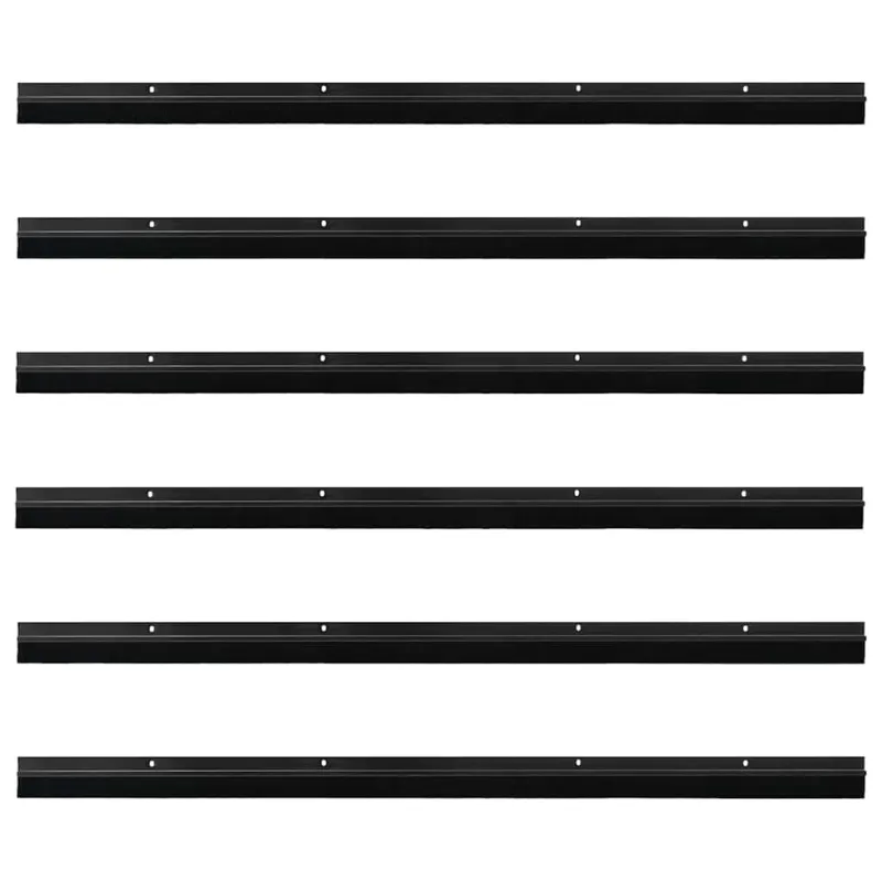 Sukabinamų durų šepetėlių sandarikliai 6 pcs Juoda 100 cm