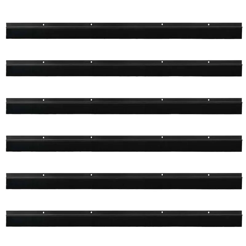 Sukabinamų durų šepetėlių sandarikliai 6 pcs Juoda 100 cm