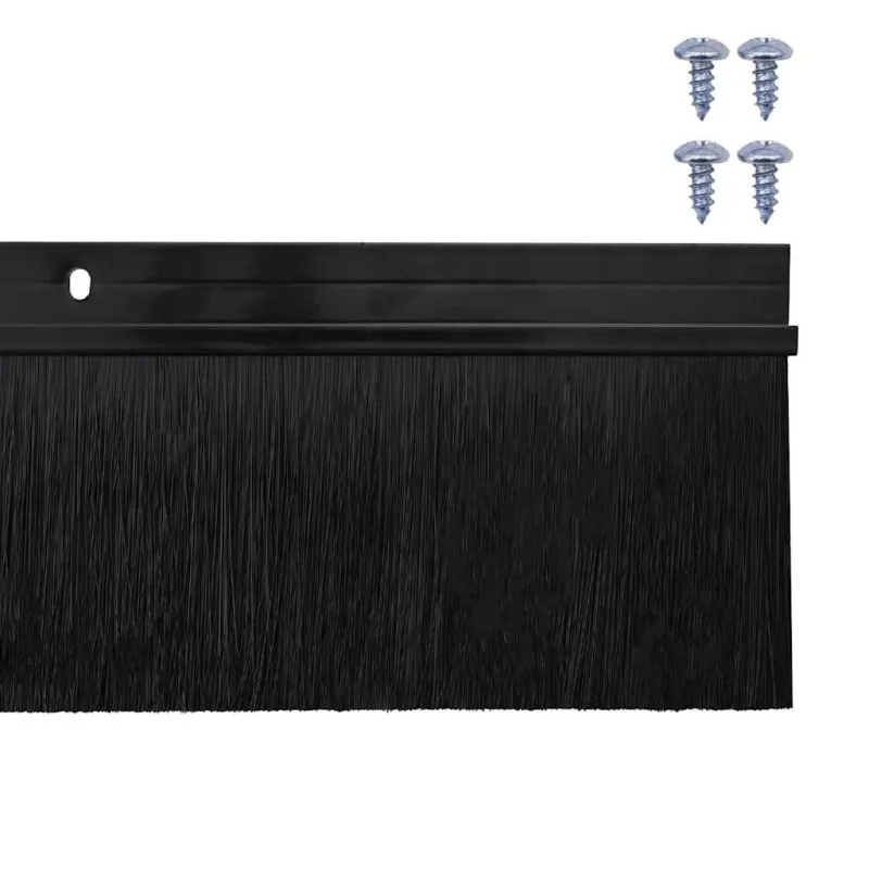 Sukabinamų durų šepetėlių sandarikliai 6 pcs Juoda 100 cm