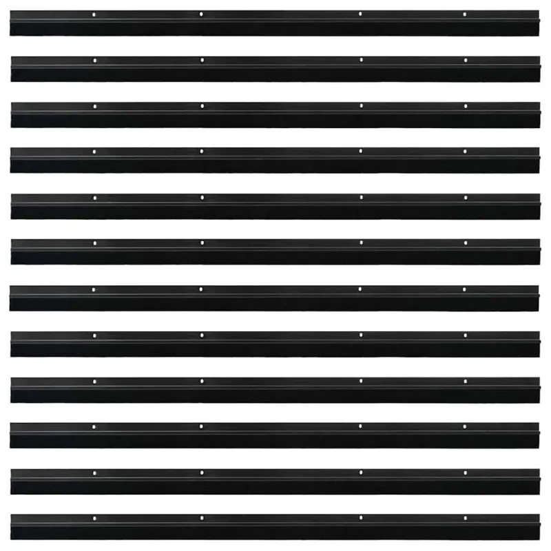 Sukabinamų durų šepetėlių sandarikliai 12 pcs Juoda 100 cm