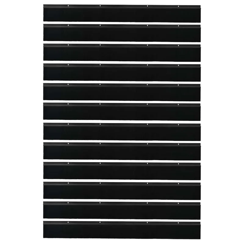 Sukabinamų durų šepetėlių sandarikliai 12 pcs Juoda 100 cm