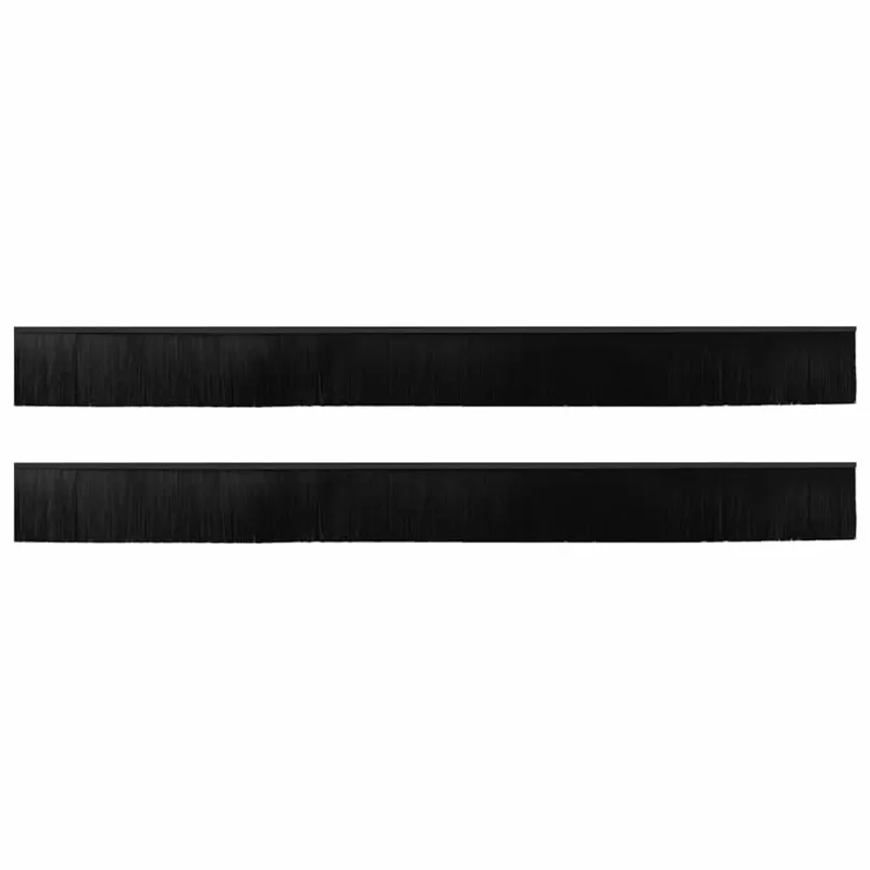Sukabinamų durų šepetėlių sandarikliai 2 pcs Juoda 100 cm