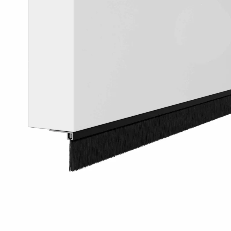 Sukabinamų durų šepetėlių sandarikliai 6 pcs Juoda 100 cm