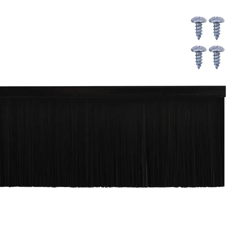 Sukabinamų durų šepetėlių sandarikliai 6 pcs Juoda 100 cm