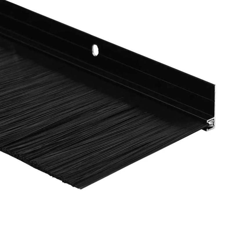 Sukabinamų durų šepetėlių sandarikliai 6 pcs Juoda 100 cm