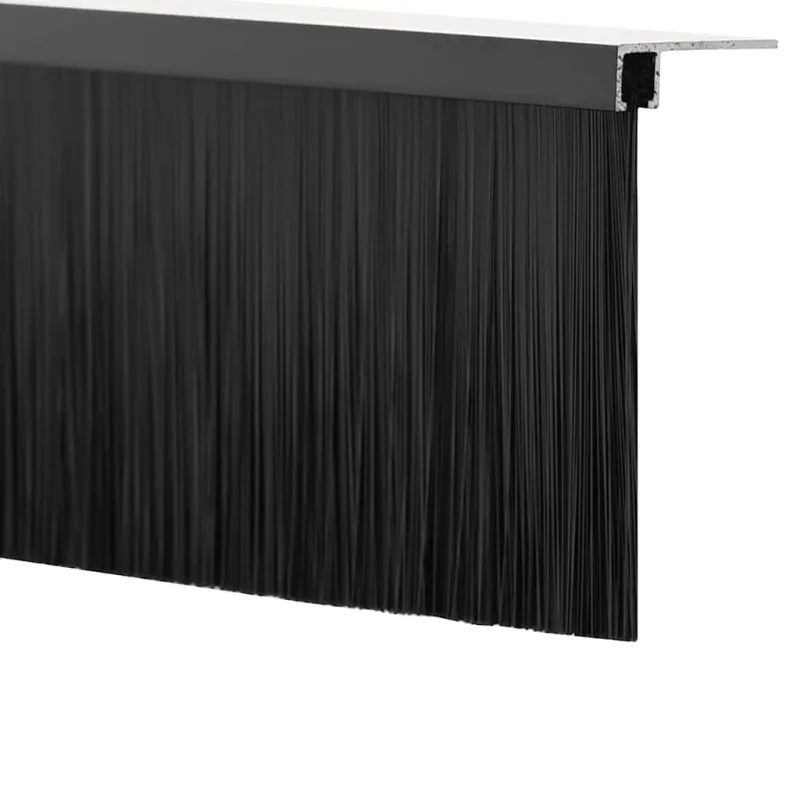 Sukabinamų durų šepetėlių sandarikliai 12 pcs Juoda 100 cm