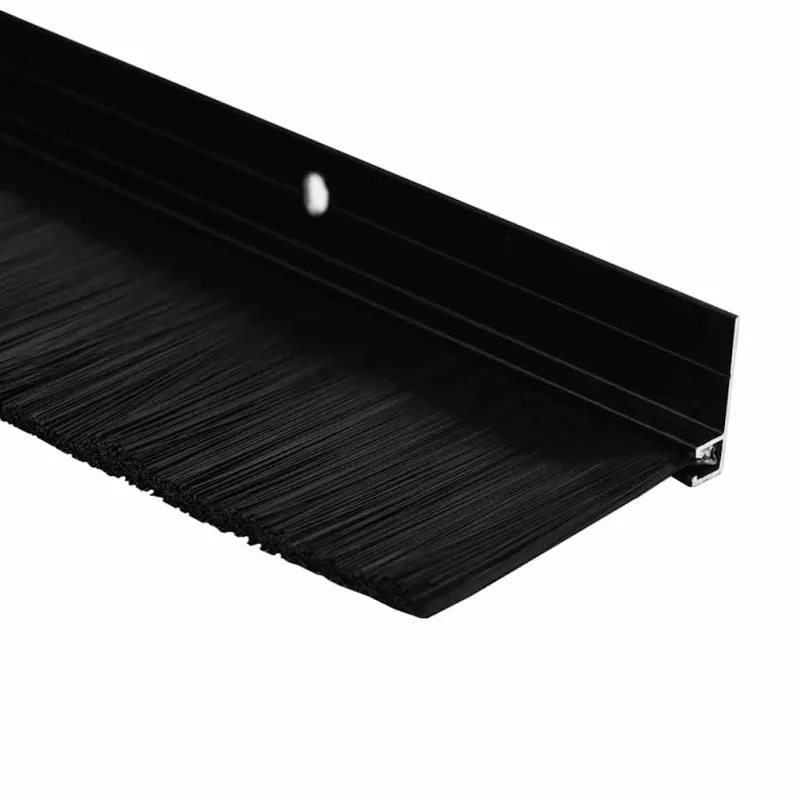 Sukabinamų durų šepetėlių sandarikliai 12 pcs Juoda 100 cm