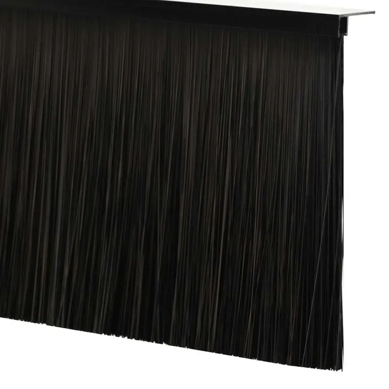 Sukabinamų durų šepetėlių sandarikliai 12 pcs Juoda 100 cm