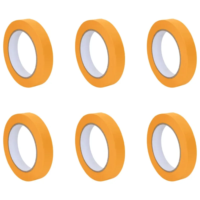 Dažytojo maskavimo juostos 6 pcs Geltona 19mm x 50m Popierius