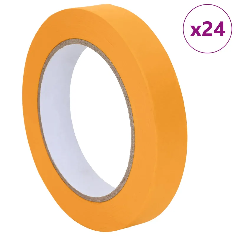 Dažytojo maskavimo juostos 24 pcs Geltona 19mm x 50m Popierius