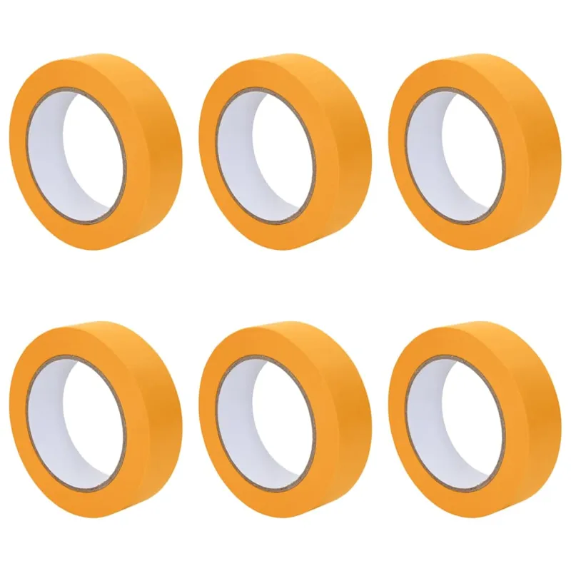 Dažytojo maskavimo juostos 6 pcs Geltona 25mm x 50m Popierius