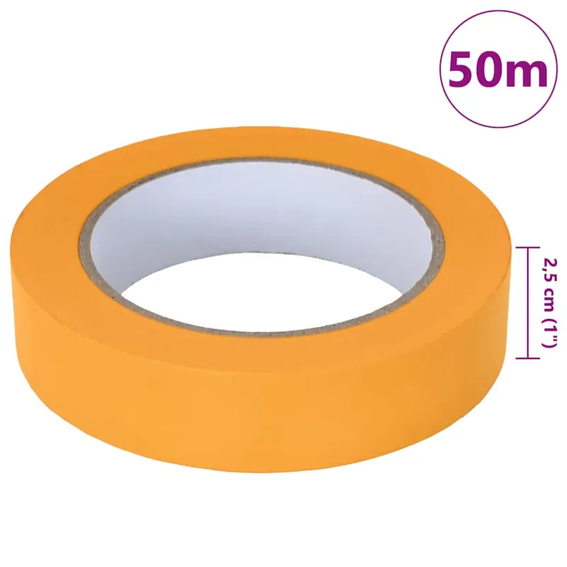 Dažytojo maskavimo juostos 6 pcs Geltona 25mm x 50m Popierius