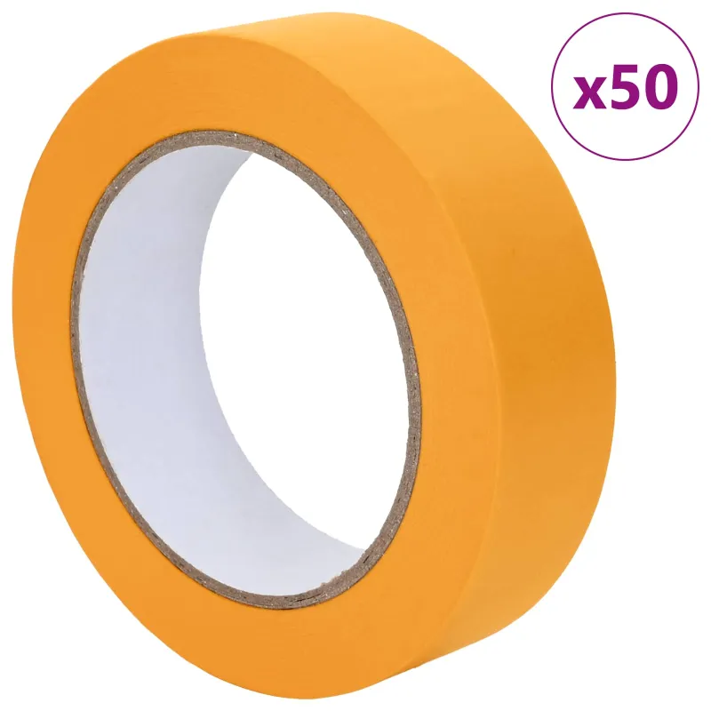 Dažytojo maskavimo juostos 50 pcs Geltona 25mm x 50m Popierius