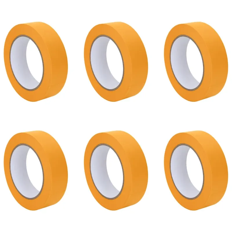Dažytojo maskavimo juostos 6 pcs Geltona 30mm x 50m Popierius