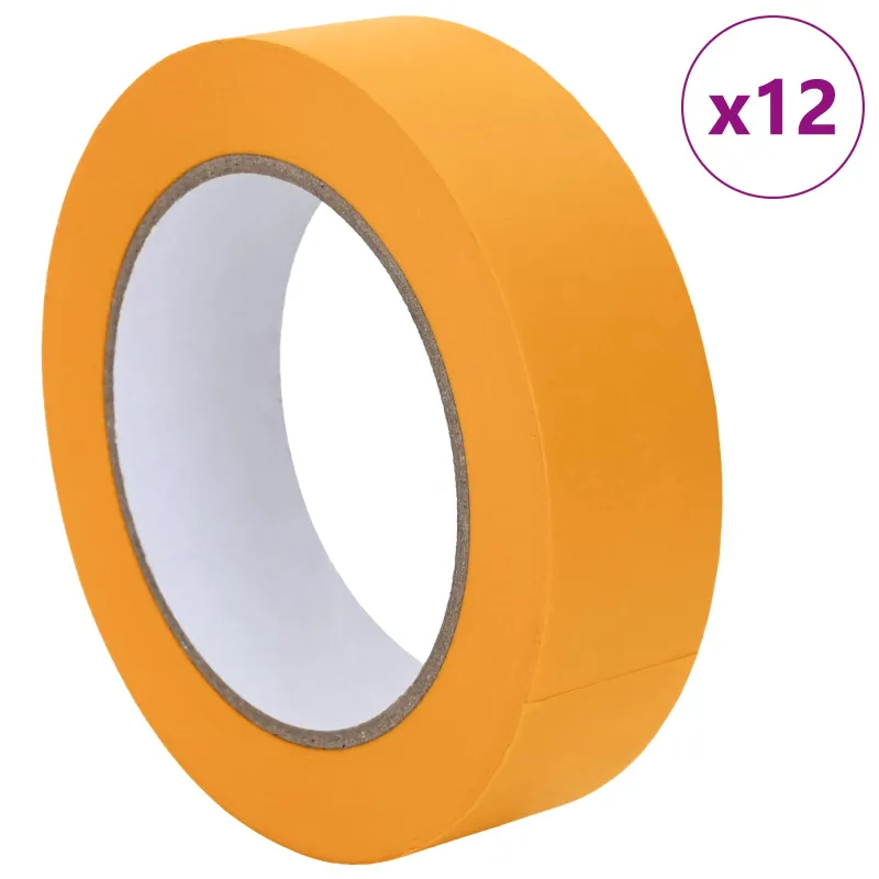 Dažytojo maskavimo juostos 12 pcs Geltona 30mm x 50m Popierius