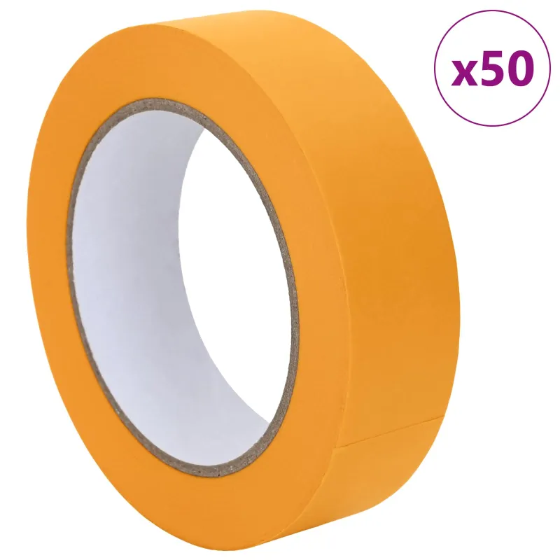 Dažytojo maskavimo juostos 50 pcs Geltona 30mm x 50m Popierius