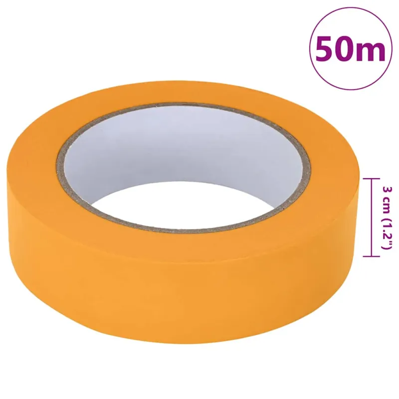 Dažytojo maskavimo juostos 50 pcs Geltona 30mm x 50m Popierius