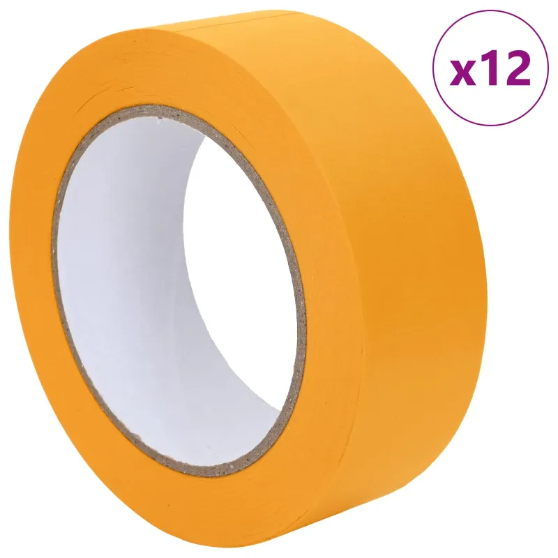 Dažytojo maskavimo juostos 12 pcs Geltona 38mm x 50m Popierius