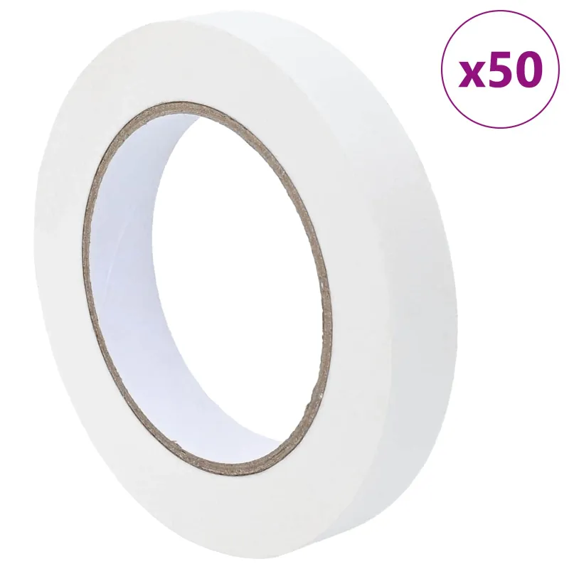 Dažytojo maskavimo juostos 50 pcs Balta 19mm x 50m Popierius