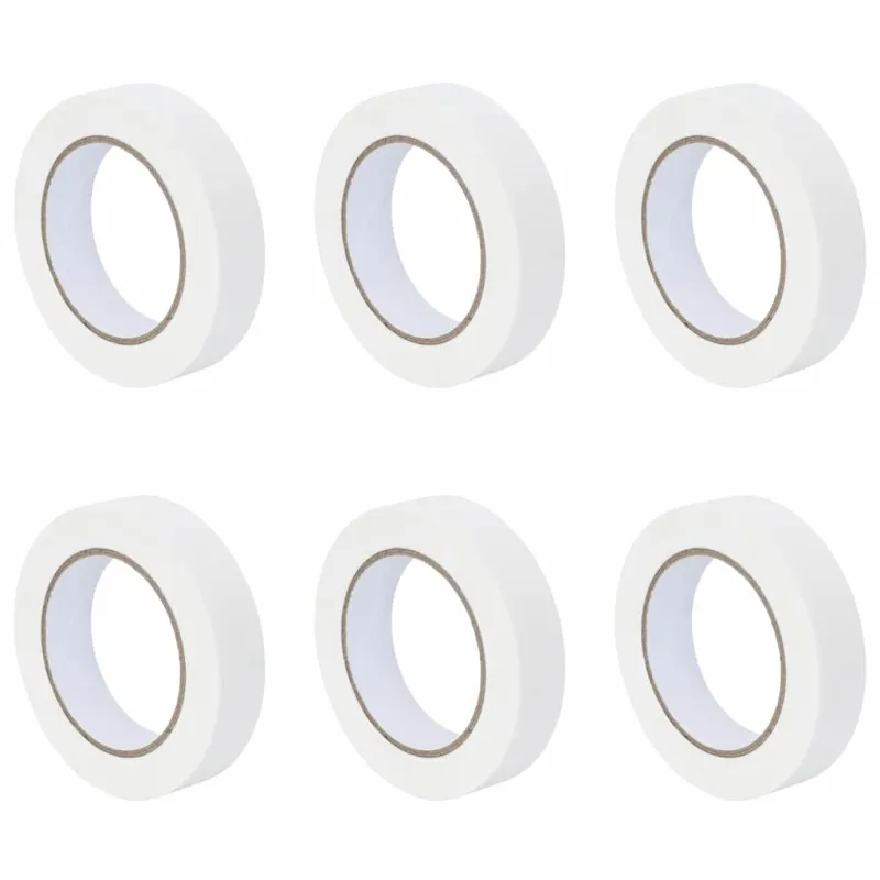 Dažytojo maskavimo juostos 6 pcs Balta 25mm x 50m Popierius