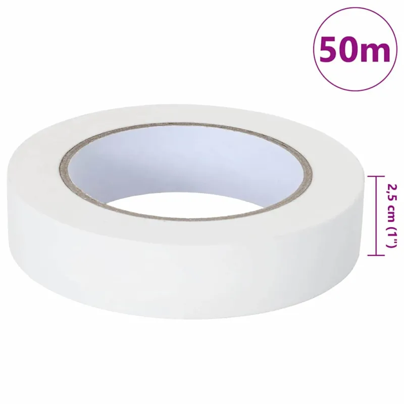 Dažytojo maskavimo juostos 6 pcs Balta 25mm x 50m Popierius