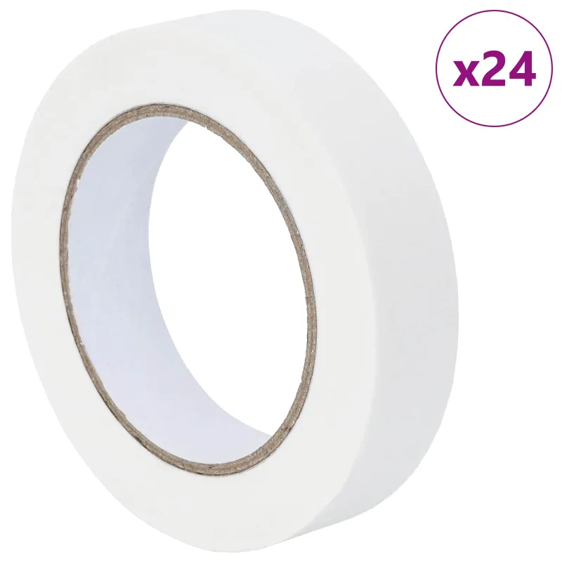Dažytojo maskavimo juostos 24 pcs Balta 25mm x 50m Popierius