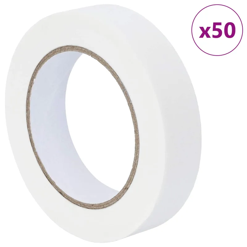 Dažytojo maskavimo juostos 50 pcs Balta 25mm x 50m Popierius