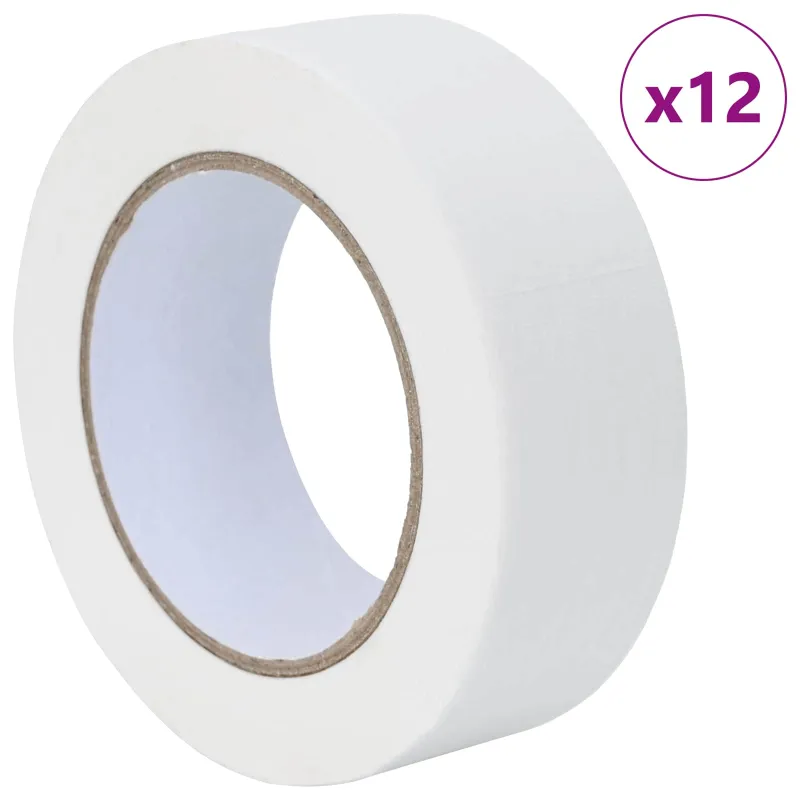 Dažytojo maskavimo juostos 12 pcs Balta 38mm x 50m Popierius