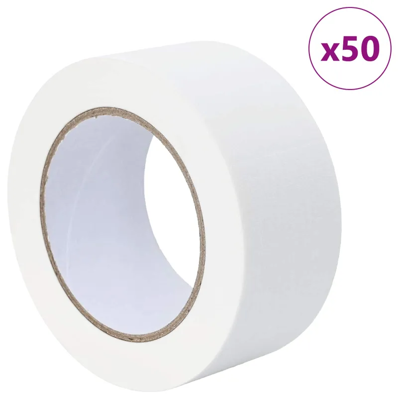 Dažytojo maskavimo juostos 50 pcs Balta 50mm x 50m Popierius