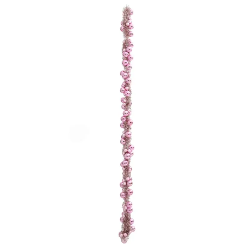 Kalėdų rutulių girlianda Rožinė 186 cm Polystirenas
