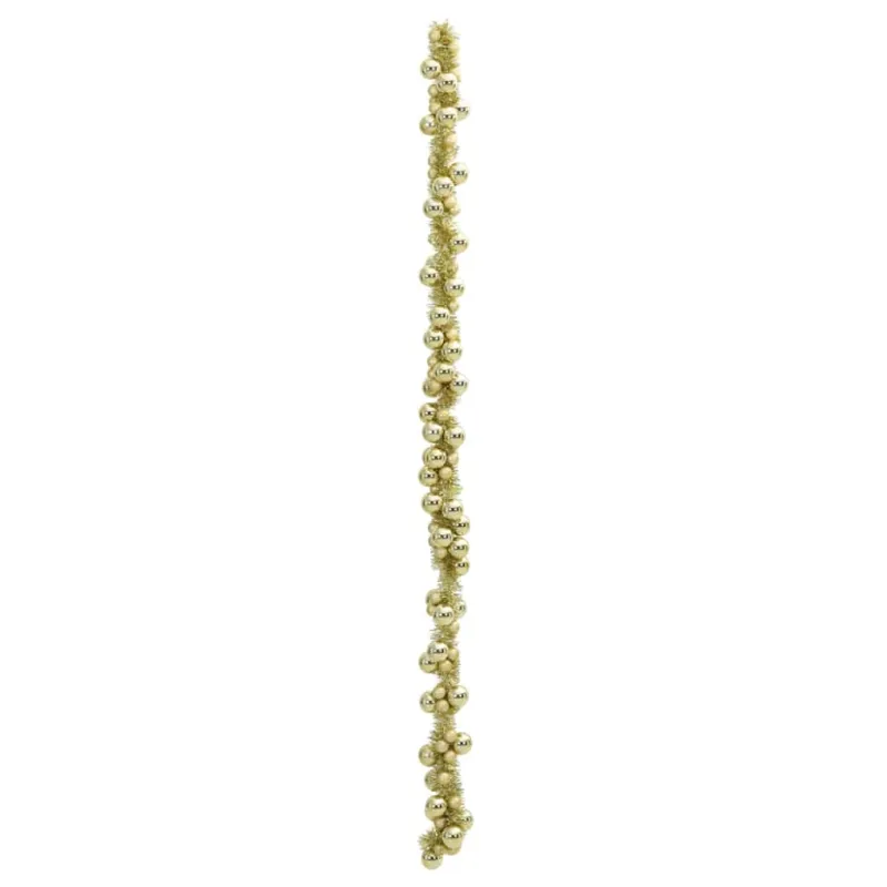 Kalėdų rutulių girlianda Auksinė 186 cm Polystirenas