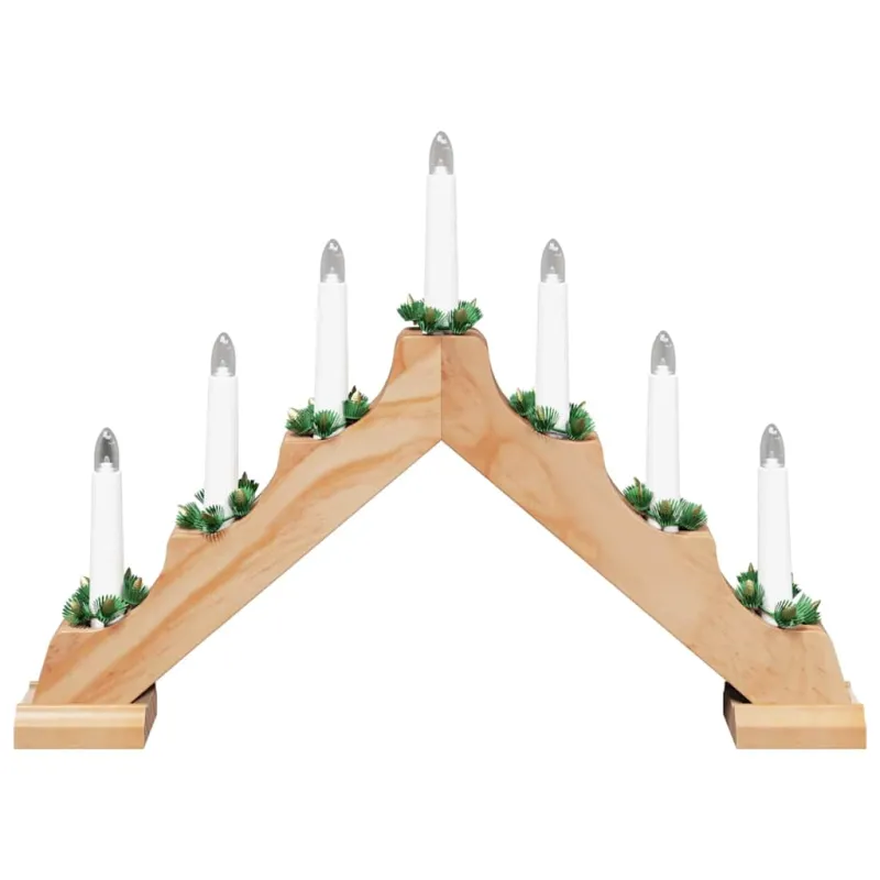 Kalėdų žvakių tiltas su 7 LED Ruda 39.5 x 5 x 29 cm
