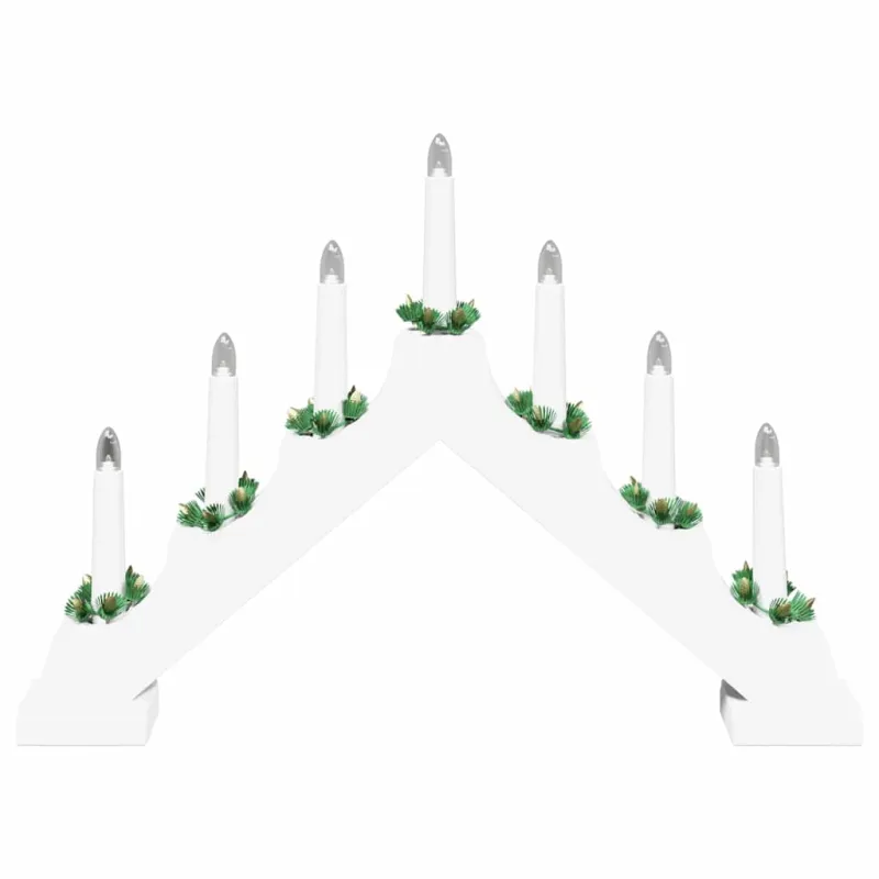 Kalėdų žvakių tiltas su 7 LED Balta 39.5 x 5 x 29 cm