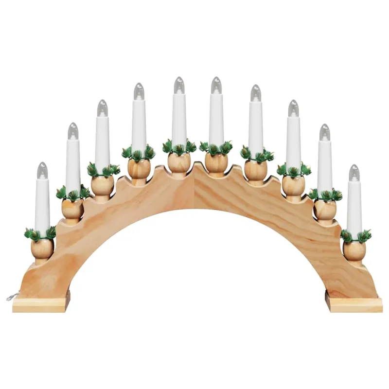 Kalėdų žvakių arkos su 10 LED žvakių Ruda 47 x 5 x 29 cm