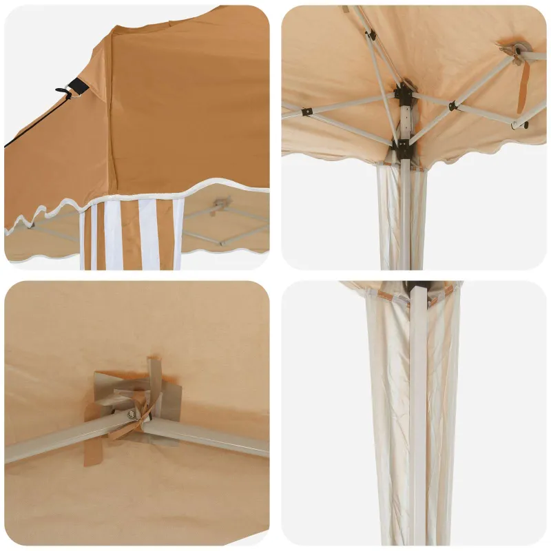 Pop-up šventinis palapinė 195 x 195 x 245 cm Smėlio