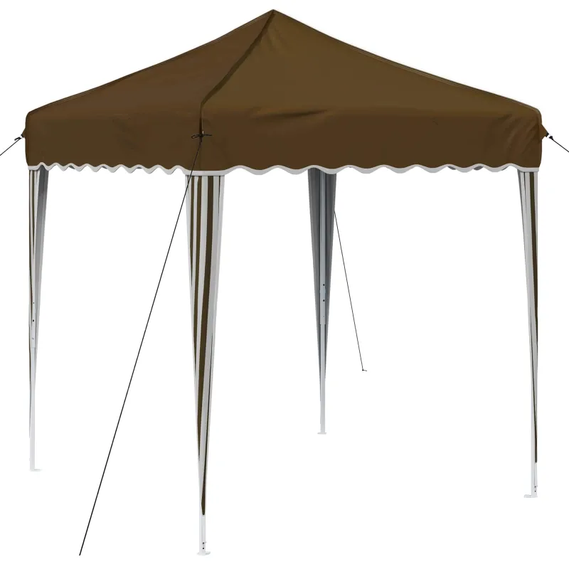 Pop-up šventinis palapinė 195 x 195 x 245 cm Taupe