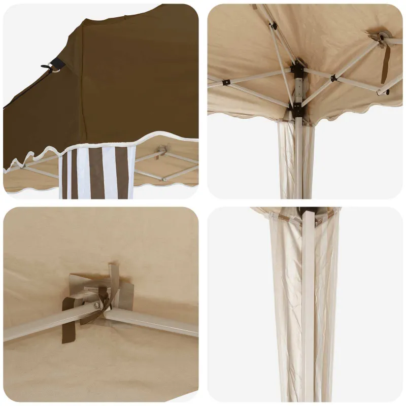 Pop-up šventinis palapinė 195 x 195 x 245 cm Taupe