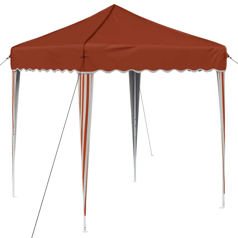 Pop-up šventinis palapinė 195 x 195 x 245 cm Terakotos