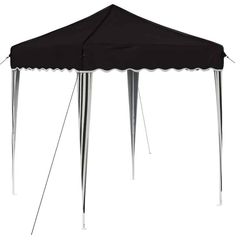 Pop-up šventinis palapinė 195 x 195 x 245 cm Juoda