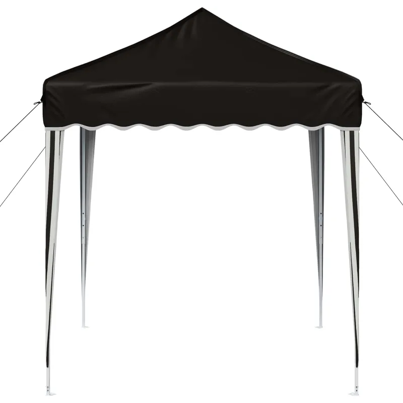Pop-up šventinis palapinė 195 x 195 x 245 cm Juoda