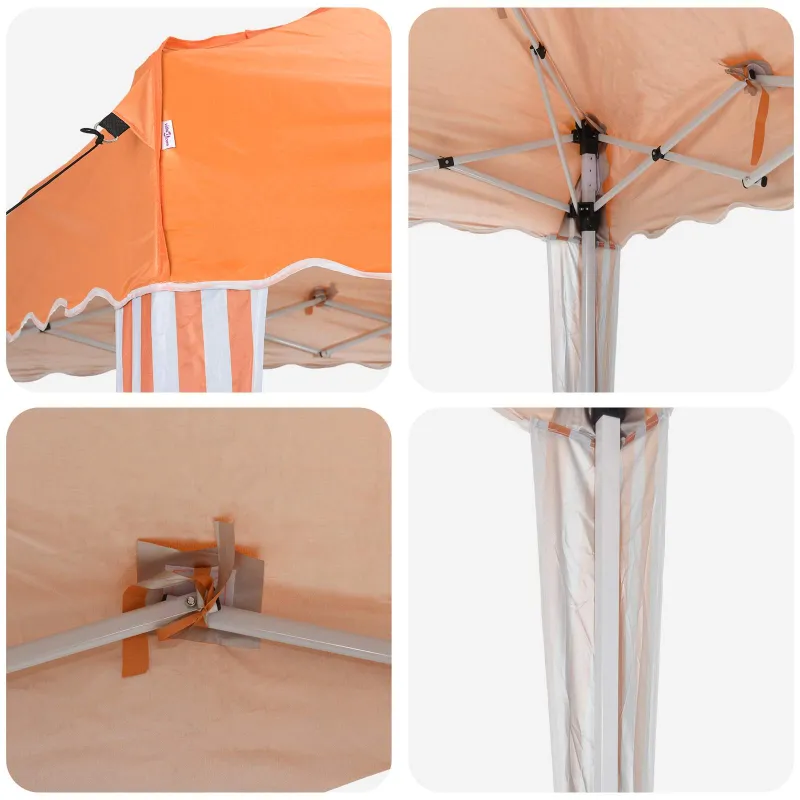 Pop-up šventinis palapinė 195 x 195 x 245 cm Oranžinė