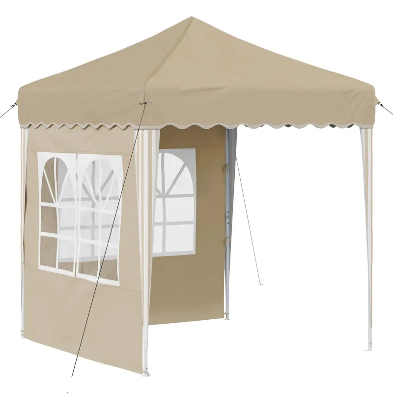 Pop-up šventinis palapinė 195 x 195 x 245 cm Kreminė