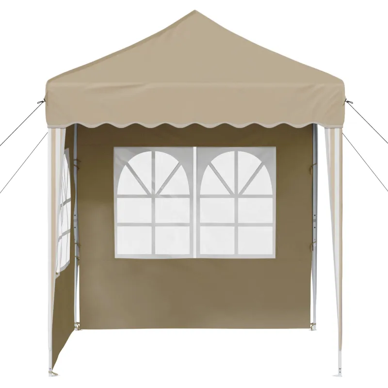 Pop-up šventinis palapinė 195 x 195 x 245 cm Kreminė